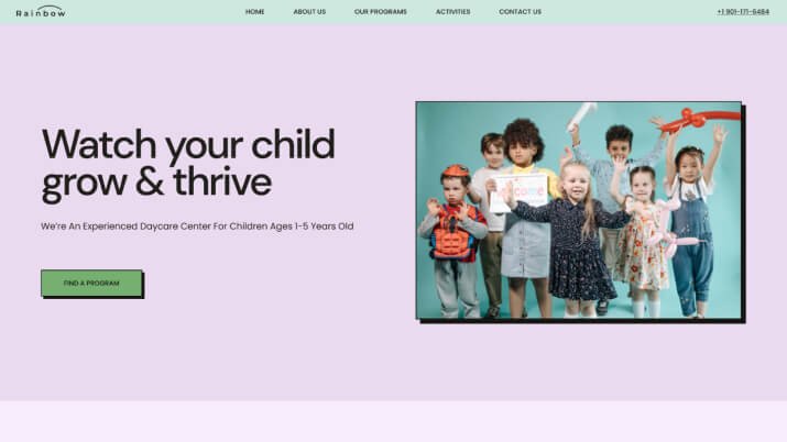 Child Daycare Website Kit