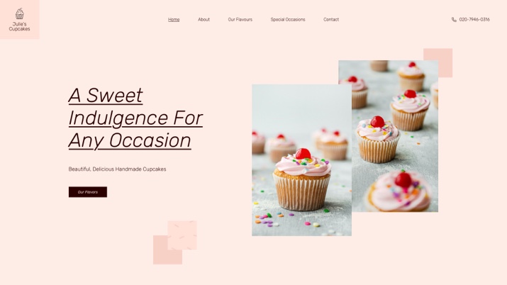 Handmade Cupcakes Website Kit